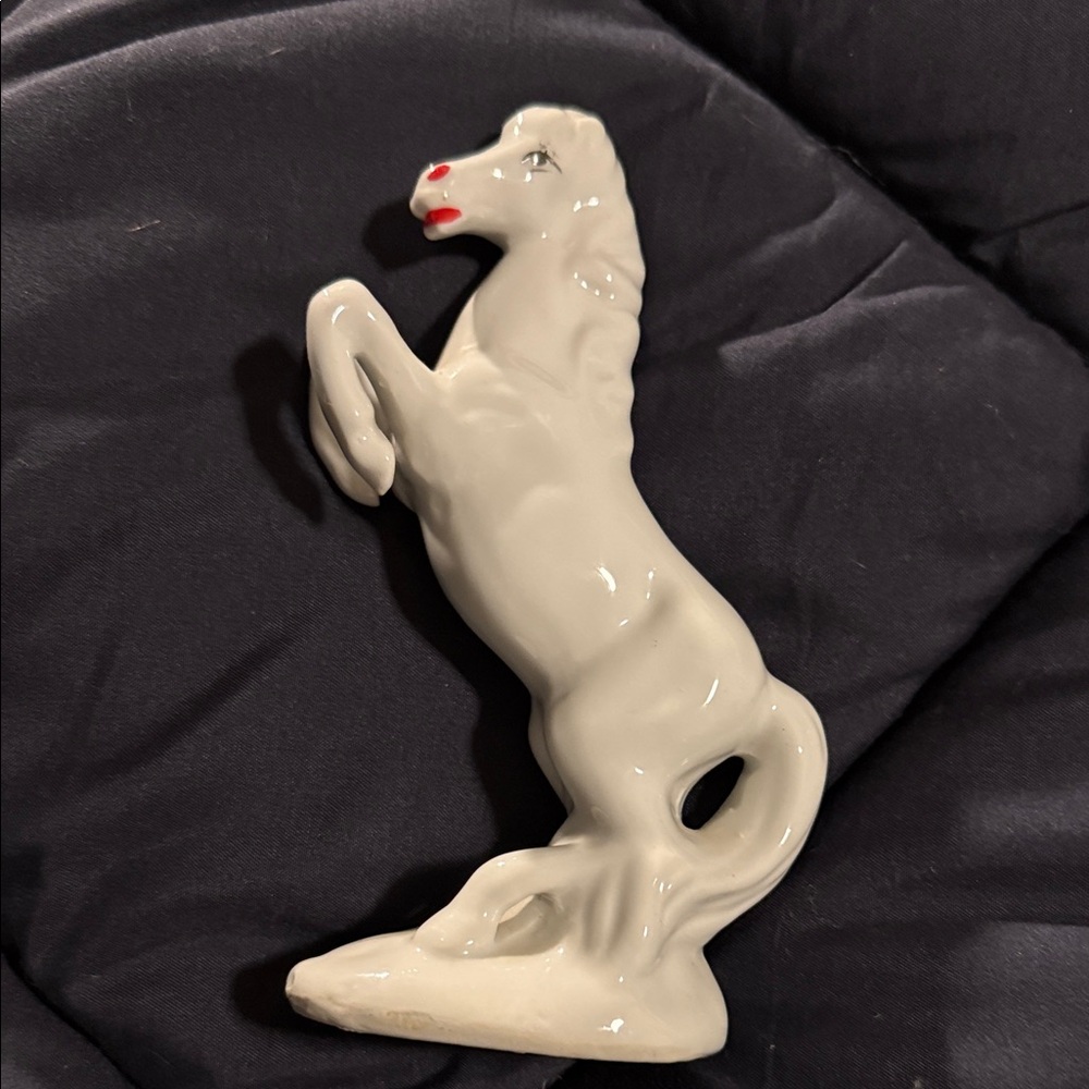 Majestic White Ceramic Horse Figurine